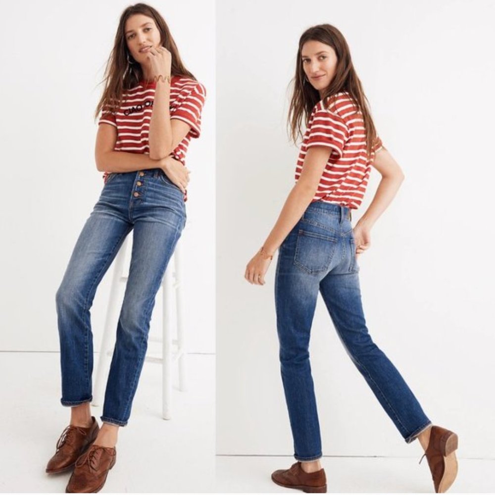 Madewell High Waisted Straight Leg Jeans
